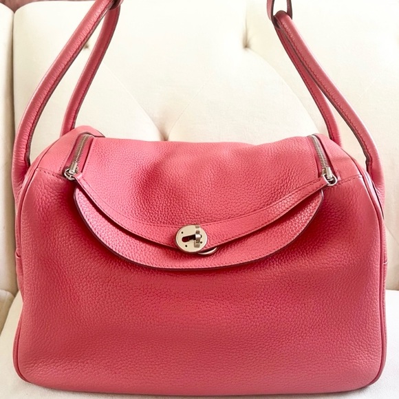 Hermes Handbags - Hermes Lindy Rose Jaipur Bag